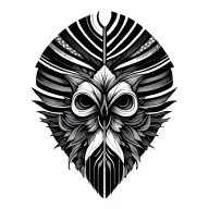 blackout shapes and bands for shoulder colour accents somid shapes bold tattoo design idea