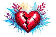 Broken heart tattoo design idea