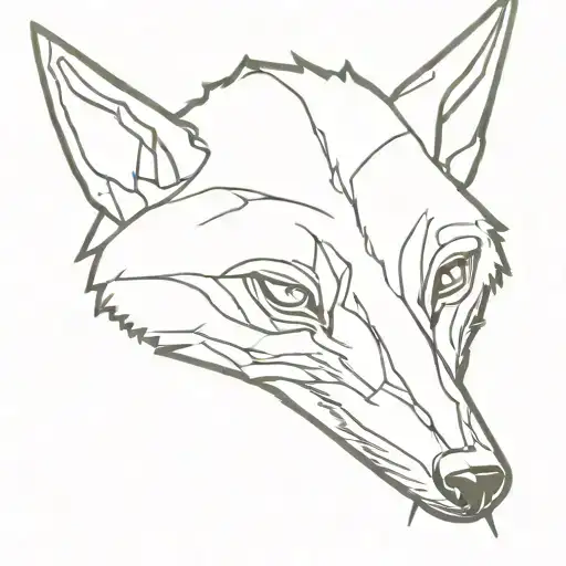 coyote skull   tattoo design idea