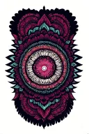 round mandala hypnotic tattoo design idea