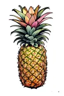 pineapple upside down pineapple tattoo design idea
