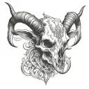 Animal skull Goat skull tattoo design idea