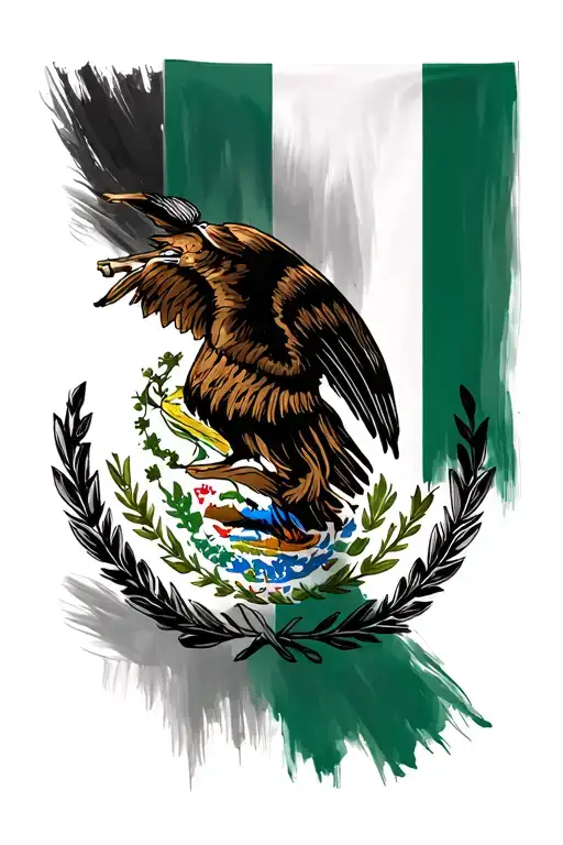 Mexican Filipino flag mixed tattoo design idea