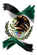Mexican Filipino flag mixed tattoo design idea