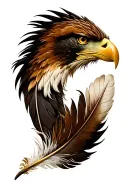 two eagle feathers  tattoo design idea