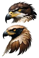 two eagle feathers  tattoo design idea