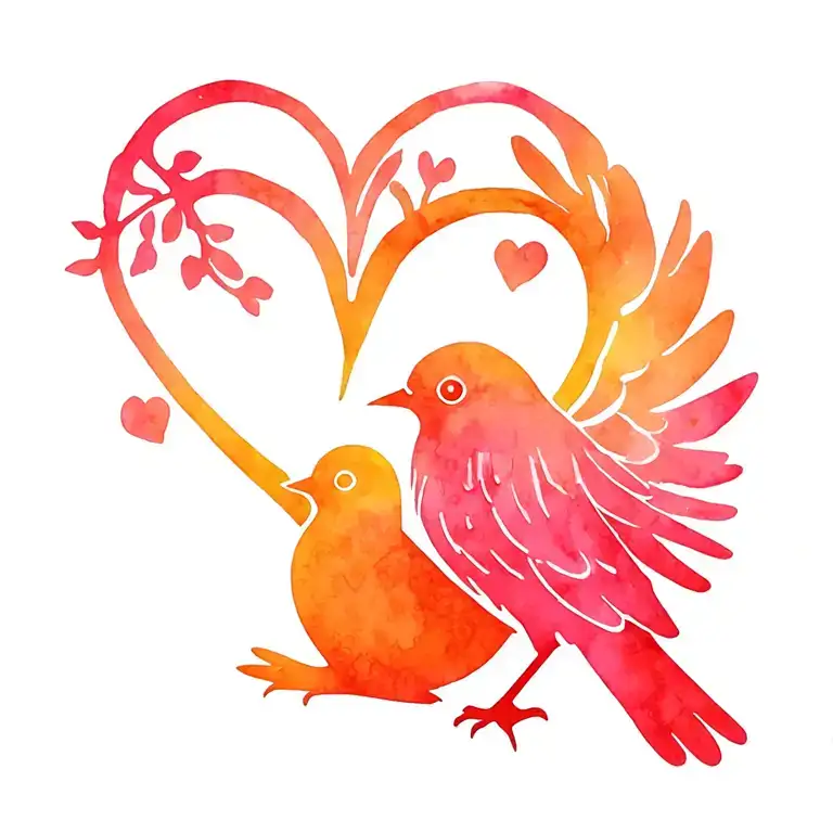 cross bird sitting heart shape outline drawing tattoo tattoo design idea