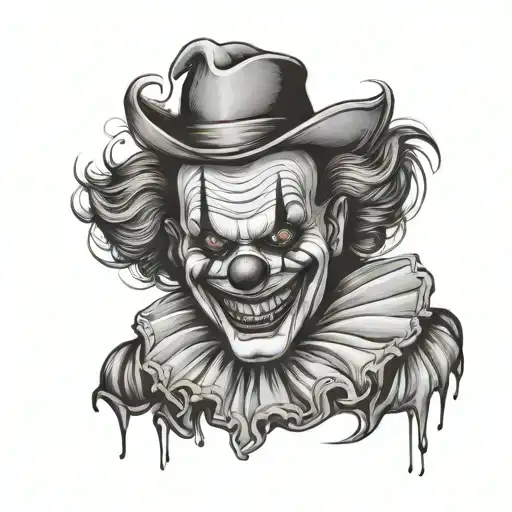 clown joker tattoo design idea
