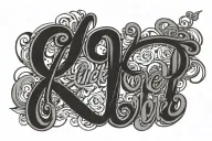 Fuck Love in script tattoo design idea