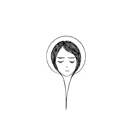 a small tattoo design of depression but finding a way some day to rise from it.  tattoo design idea