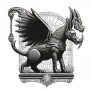 scales of anubis tattoo design idea