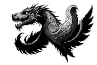 feathered aztec winged serpent wrapped around a shoulder tattoo design idea