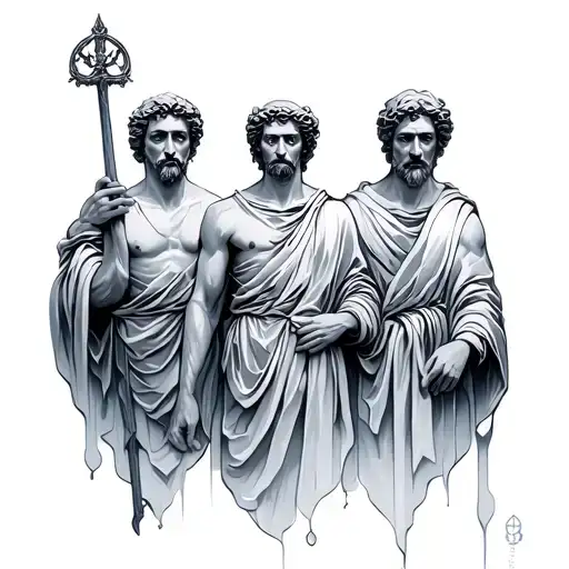 4 Stoic Virtues tattoo design idea