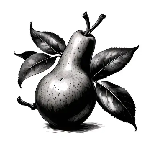 Pear tattoo design idea