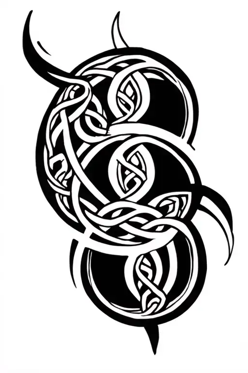 3 celtic circular designs representing my son, my wife and togetherness  tattoo design idea