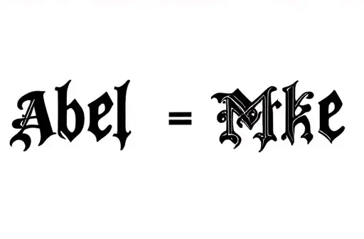 "Abel > Mike" tattoo design idea