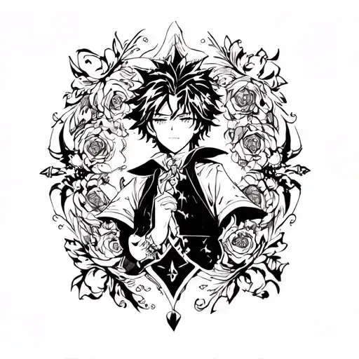 anime black clover tattoo design idea