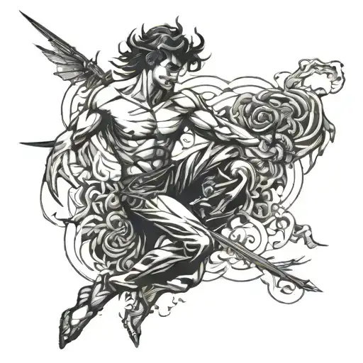 fight within one self made man tattoo design idea