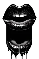 Vampire lips tattoo design idea