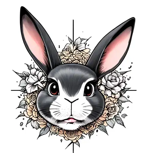 sing bad bunny tattoo design idea