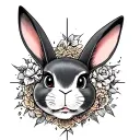 sing bad bunny tattoo design idea