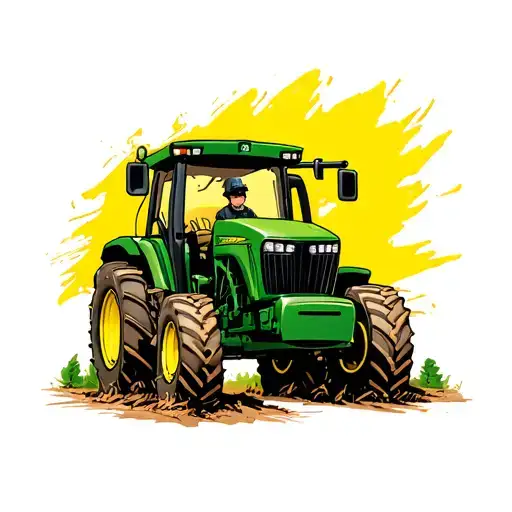 john deere tractor tattoo design idea