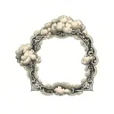 Coverup Clouds and Smoke tattoo design idea