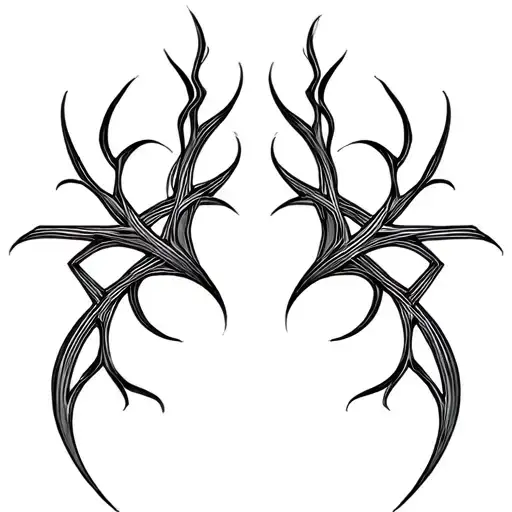 Smooth, branching lines like soft energy veins. Organic and calm, no shading, natural anatomical flow. tattoo design idea