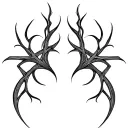 Smooth, branching lines like soft energy veins. Organic and calm, no shading, natural anatomical flow. tattoo design idea