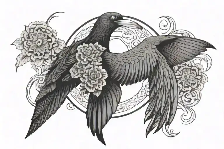 frigate bird with mandala design tattoo design idea