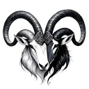 Capricorn and Aries tattoo design idea