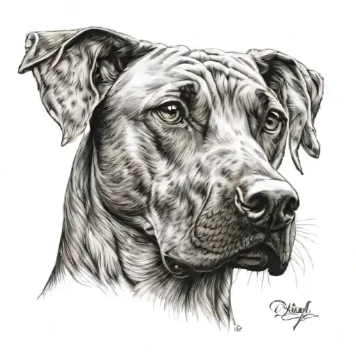 rhodesian ridgeback dog , christianity, deuteronomy 31:8 tattoo design idea