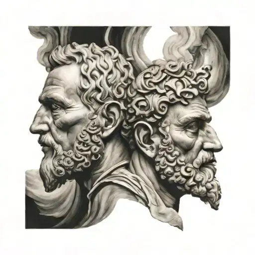 Janus tattoo design idea