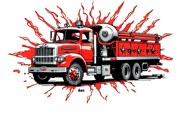 mack truck mechanic tattoo design idea