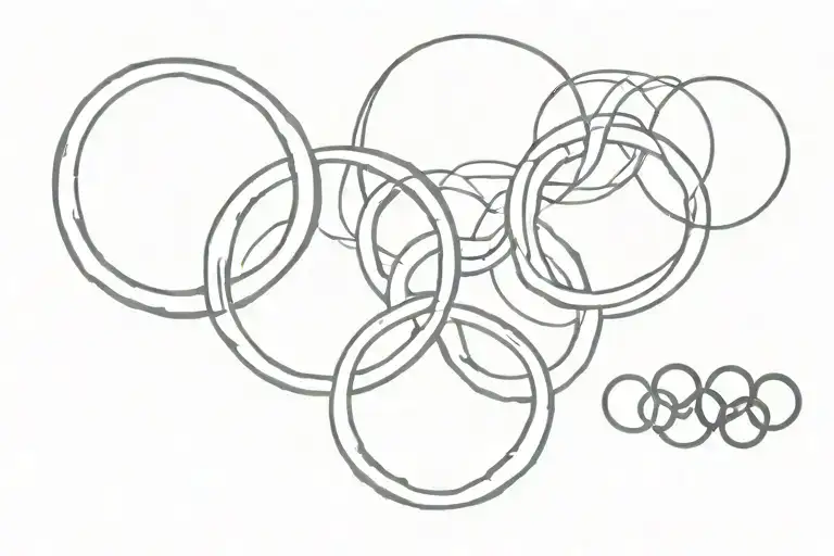 olympic rings swimming tattoo design idea