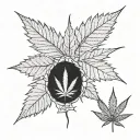 Cannabis leaf 420 tattoo design idea
