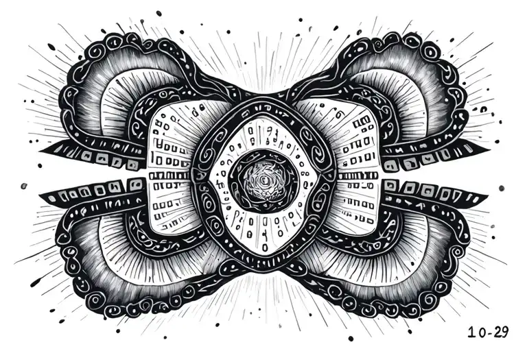 create a tatto with morse code with 10 and 29 tattoo design idea