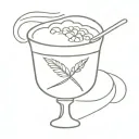 rice pudding in memory of loved one tattoo design idea