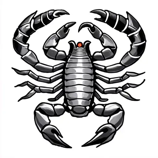Egyptian style tattoo featuring scorpion and other symbolys  tattoo design idea