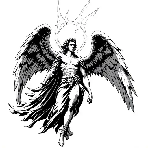 archangel uriel tattoo design idea
