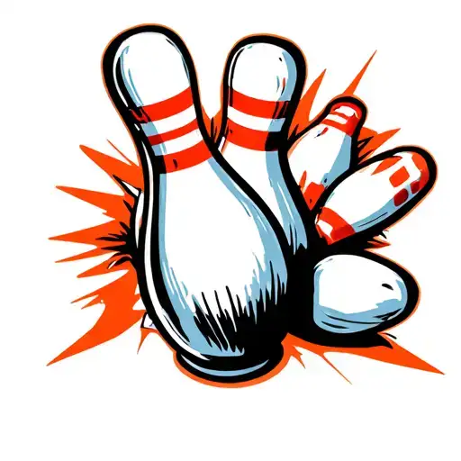 bowling pin mafia tattoo design idea