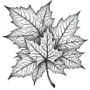 maple leaf with my kids names kaysen and brysen tattoo design idea