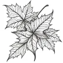 maple leaf with my kids names kaysen and brysen tattoo design idea