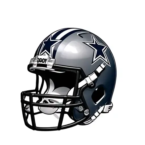 Dallas cowboys helmet adorned tattoo design idea