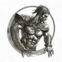 the man in the arena tattoo design idea