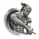 the man in the arena tattoo design idea
