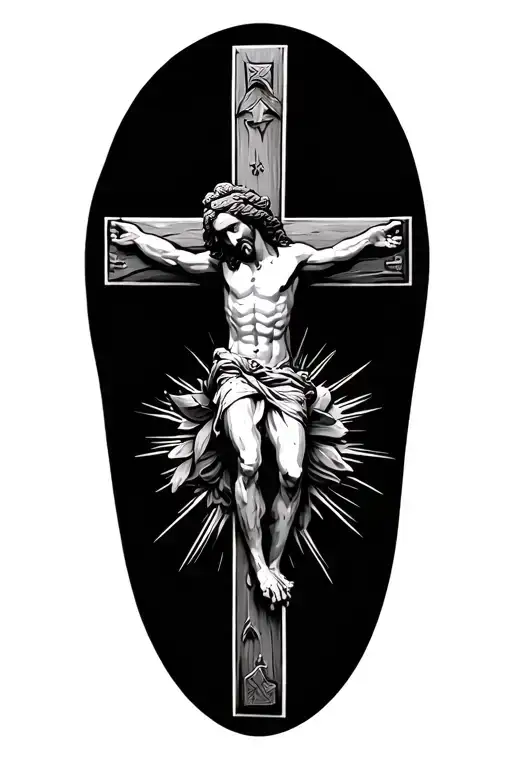 wrist crucifix jesus cross tattoo design idea