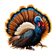 turkey feather tattoo design idea