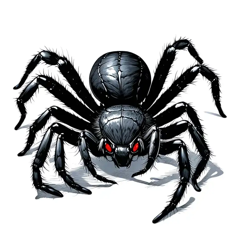 silas black widow spider tattoo design idea