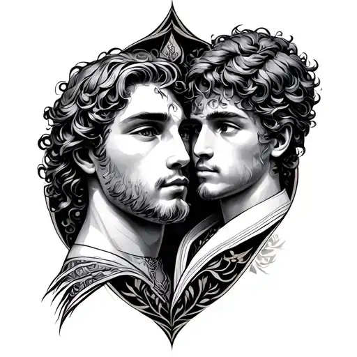 Father And Son Symbol tattoo design idea